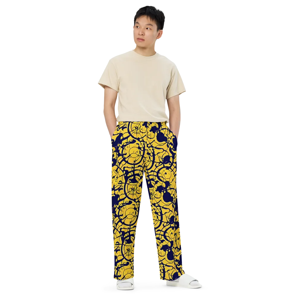 Golden Oddity on Wide-Leg Pants — Front