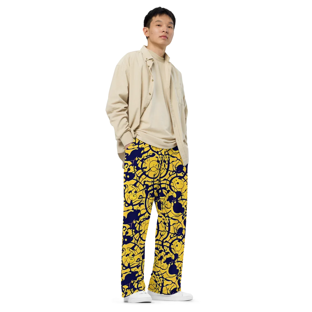 Golden Oddity on Wide-Leg Pants — Right Front