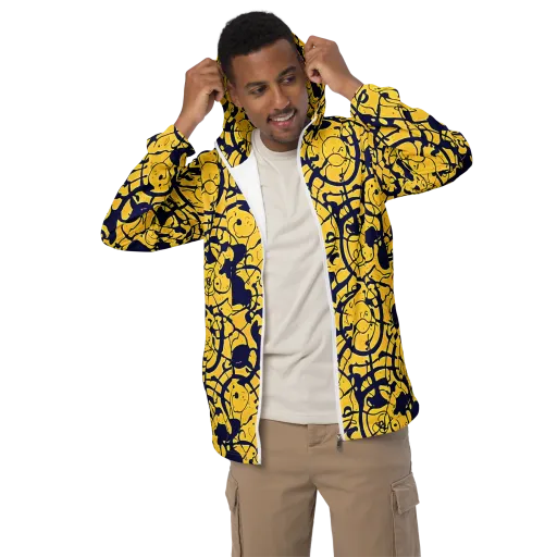Golden Oddity on a Men's Windbreaker
