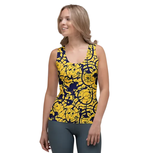 Golden Oddity on a Women's Tank Top