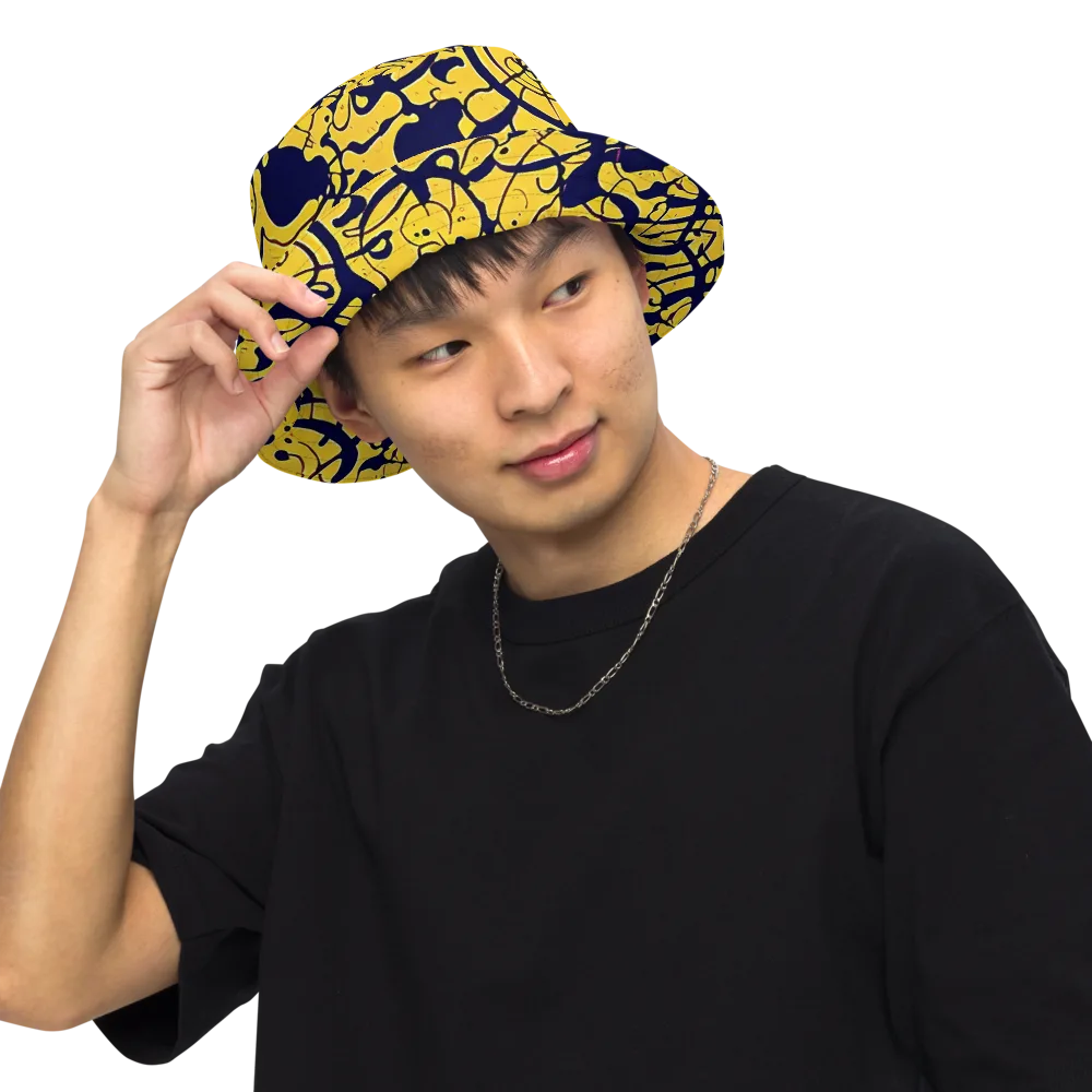 Golden Oddity on Reversible Bucket Hat — Front Inside