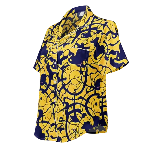Golden Oddity on a Women's Short Sleeve Pajama Top