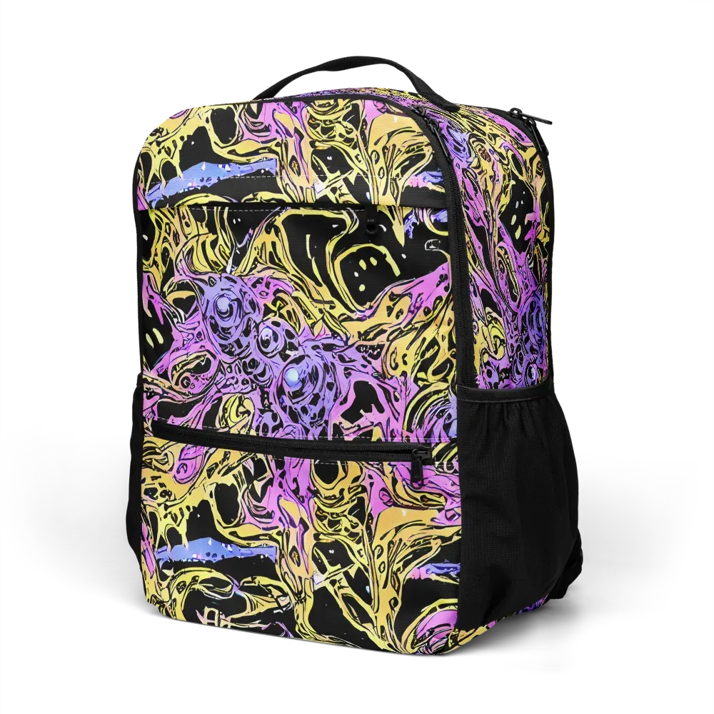 Black Orchid Riot on Utility Backpack — Left Front