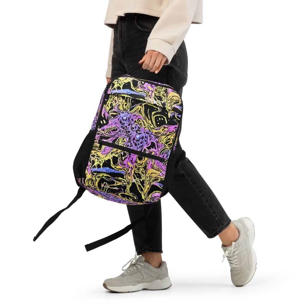 Black Orchid Riot on Utility Backpack — Front