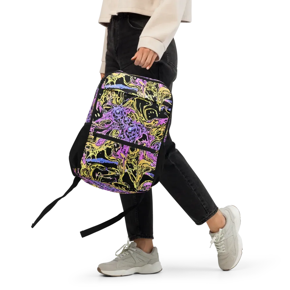 Black Orchid Riot on Utility Backpack — Front