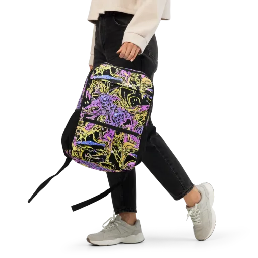 Black Orchid Riot on a Utility Backpack