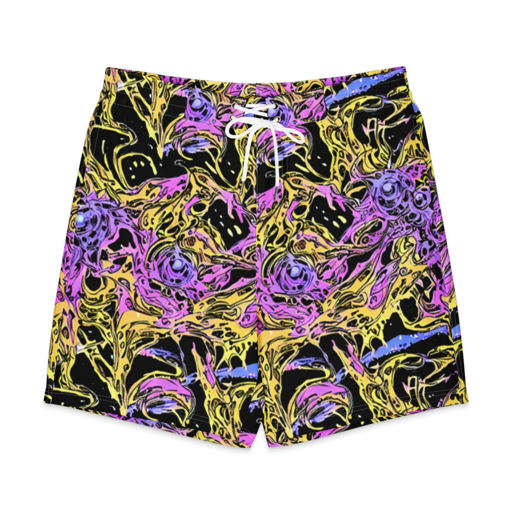 Black Orchid Riot on Men's Board Shorts — Front