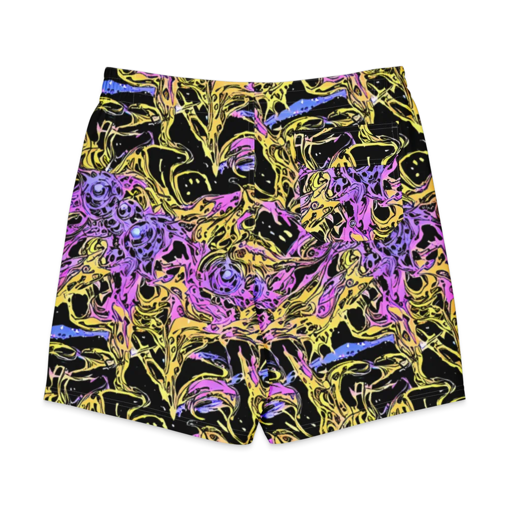 Black Orchid Riot on Men's Board Shorts — Back
