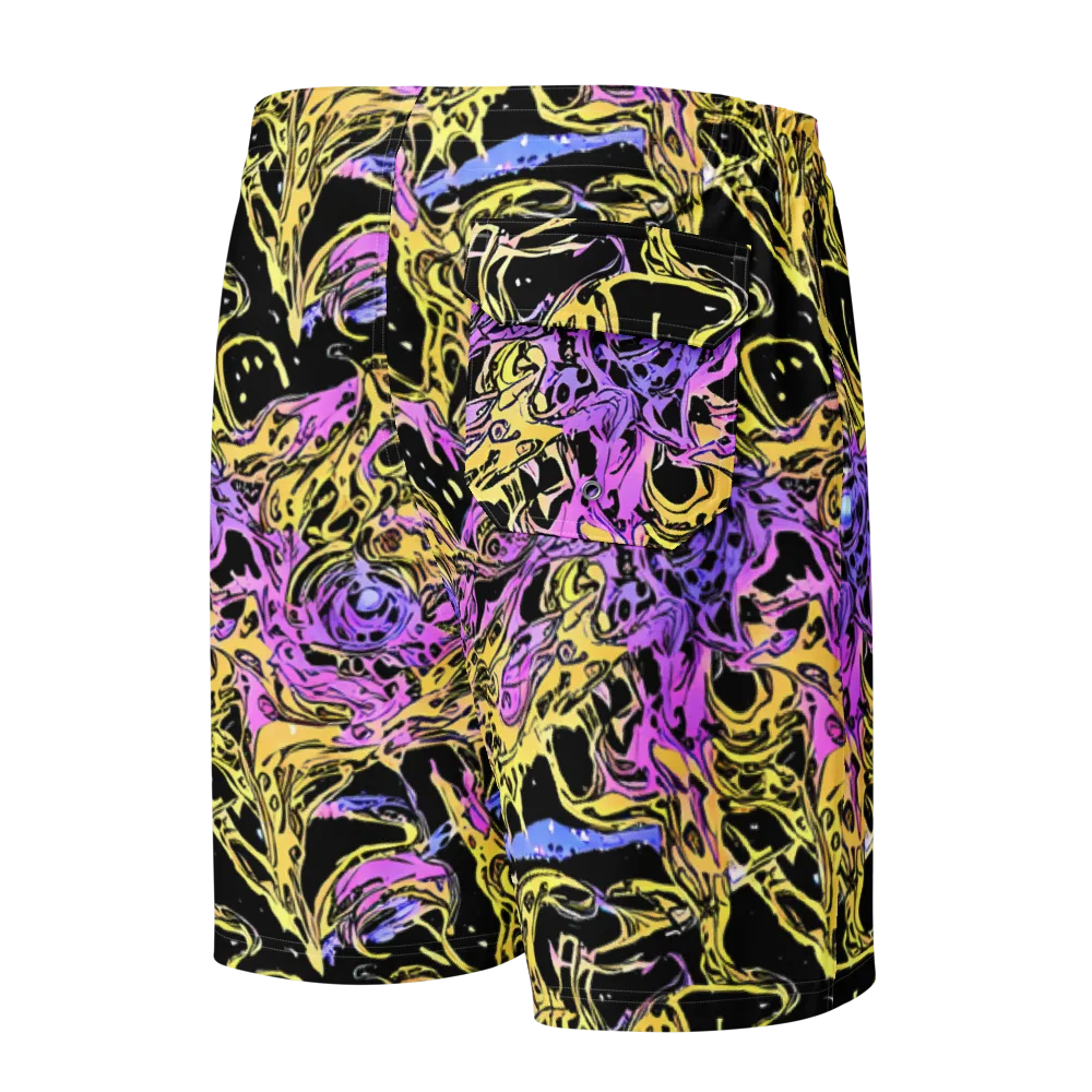 Black Orchid Riot on Men's Board Shorts — Back