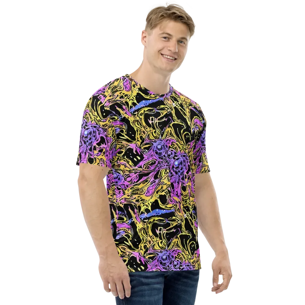 Black Orchid Riot on Men's Crew Neck T-Shirt — Right