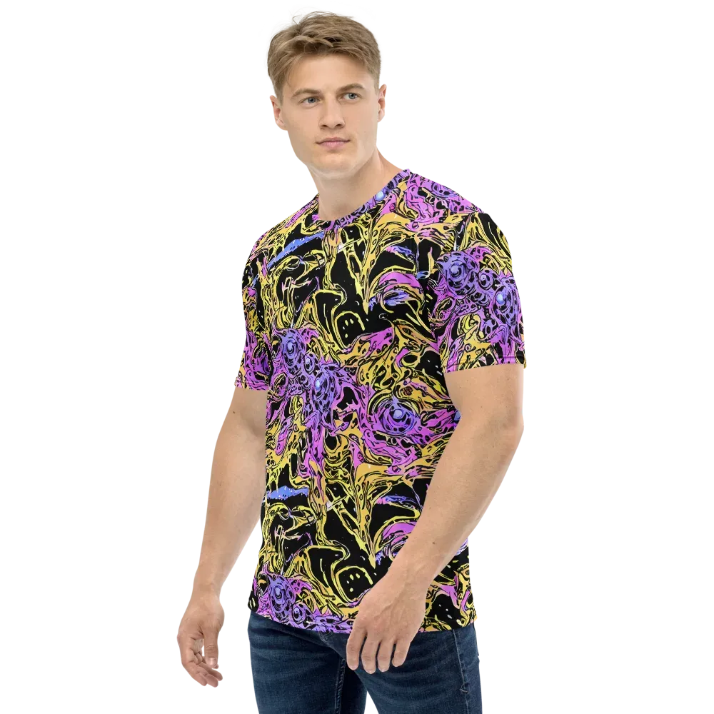 Black Orchid Riot on Men's Crew Neck T-Shirt — Left