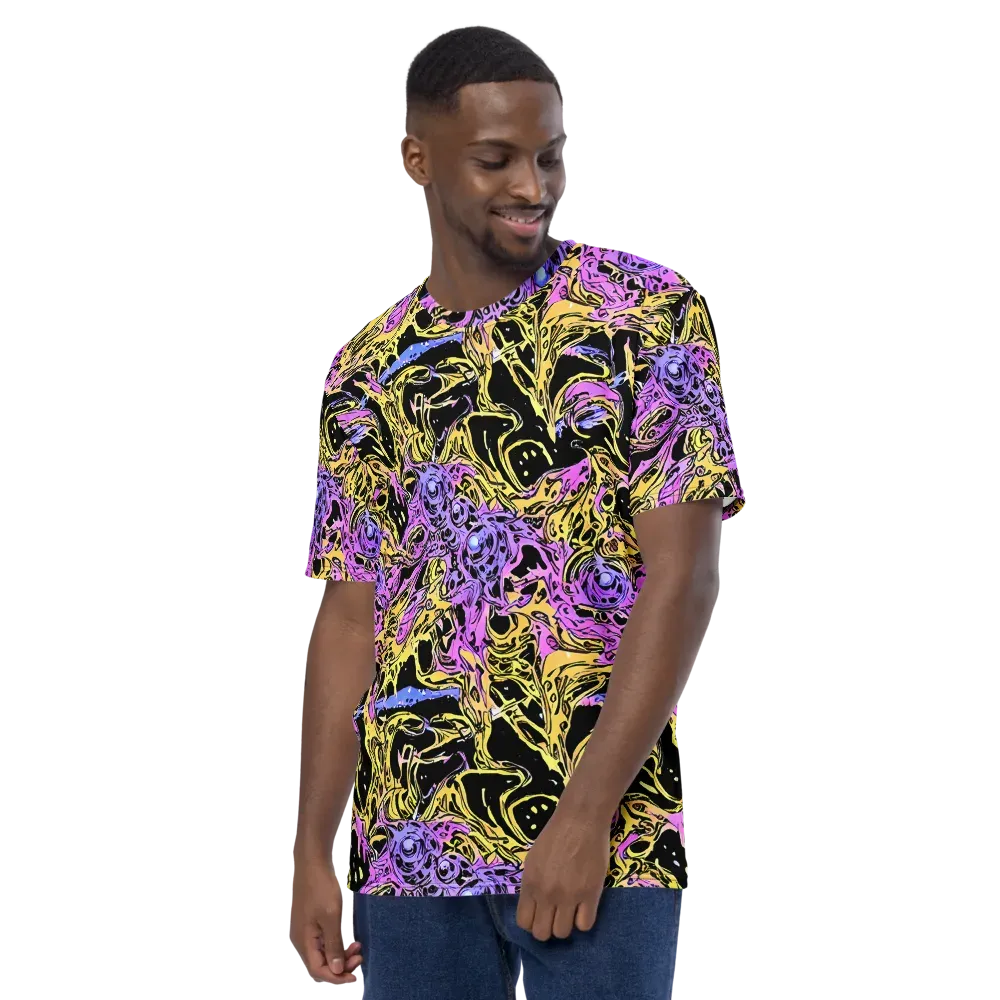 Black Orchid Riot on Men's Crew Neck T-Shirt — Left
