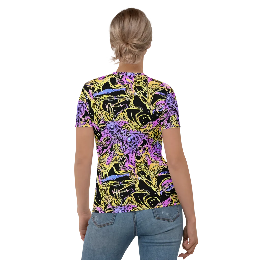 Black Orchid Riot on Women's Crew Neck T-Shirt — Back
