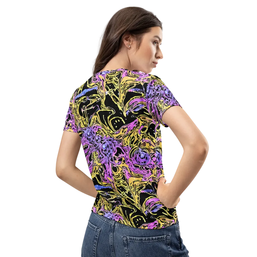 Black Orchid Riot on Women's Crew Neck T-Shirt — Back