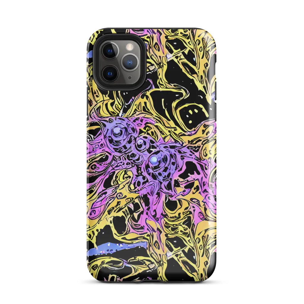 Black Orchid Riot on Tough Case for iPhone® — Front