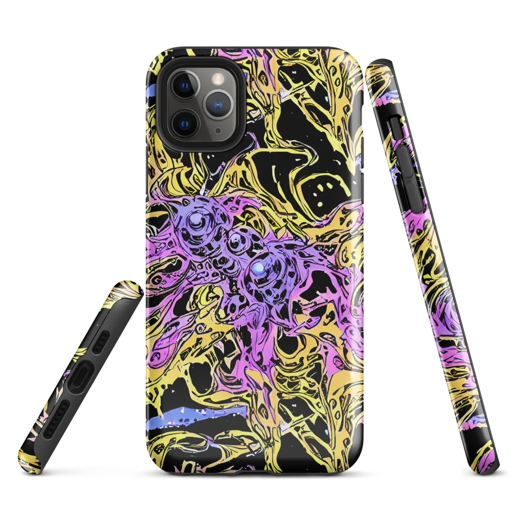 Black Orchid Riot on Tough Case for iPhone® — Front