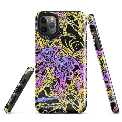 Black Orchid Riot on a Tough Case for iPhone®