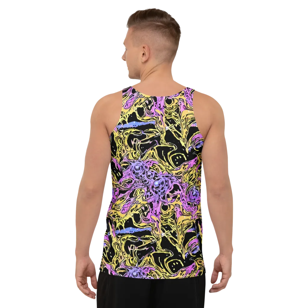Black Orchid Riot on Men's Tank Top — Back