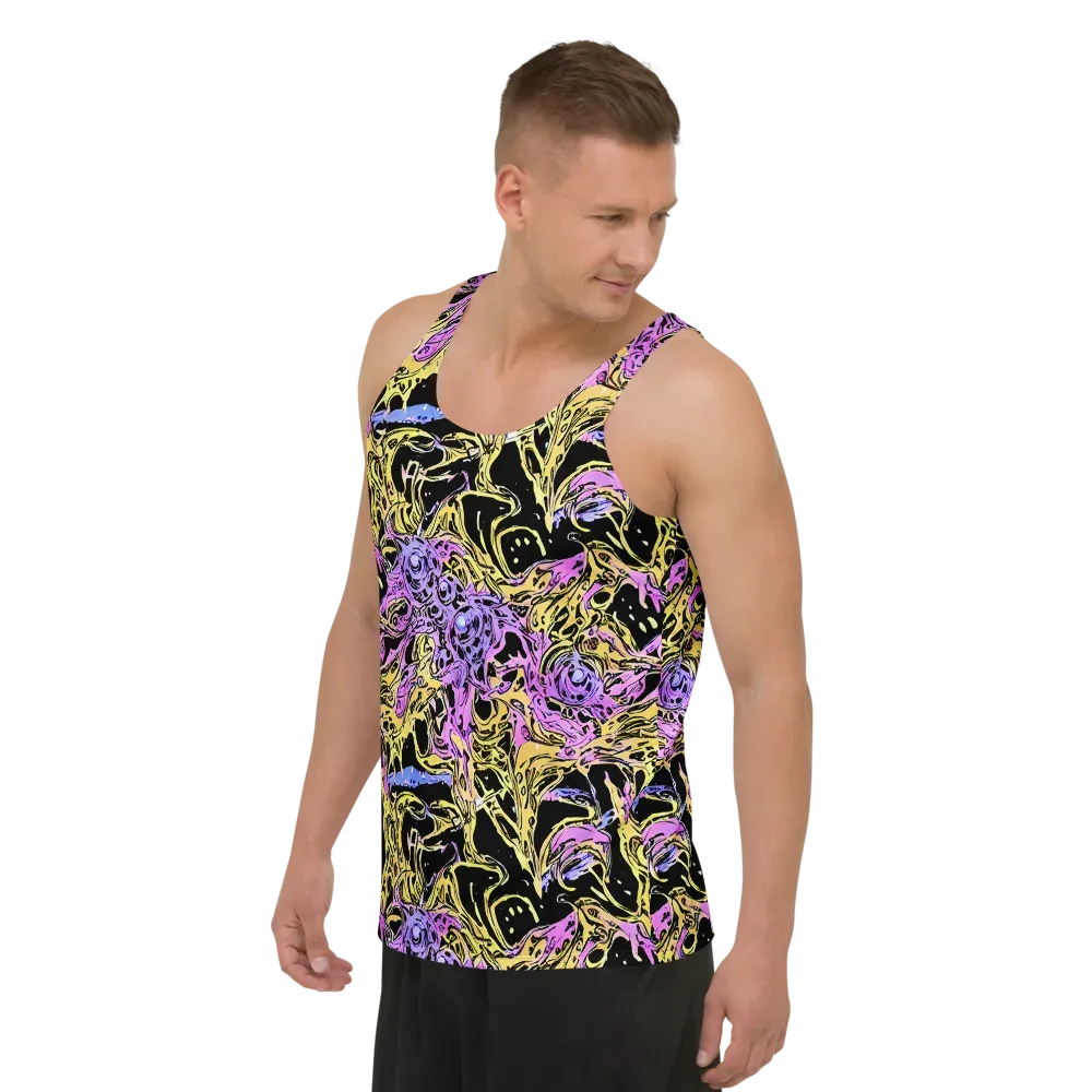 Black Orchid Riot on Men's Tank Top — Left Front