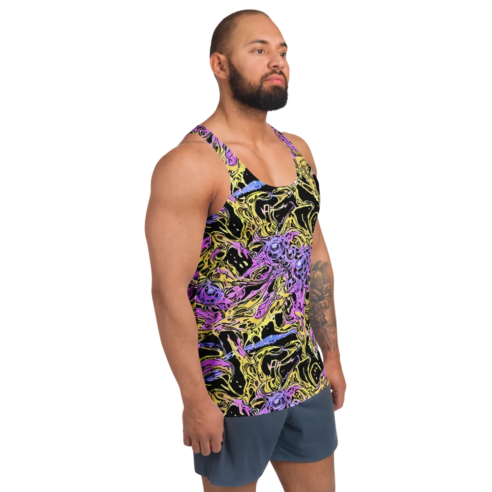 Black Orchid Riot on Men's Tank Top — Right Front