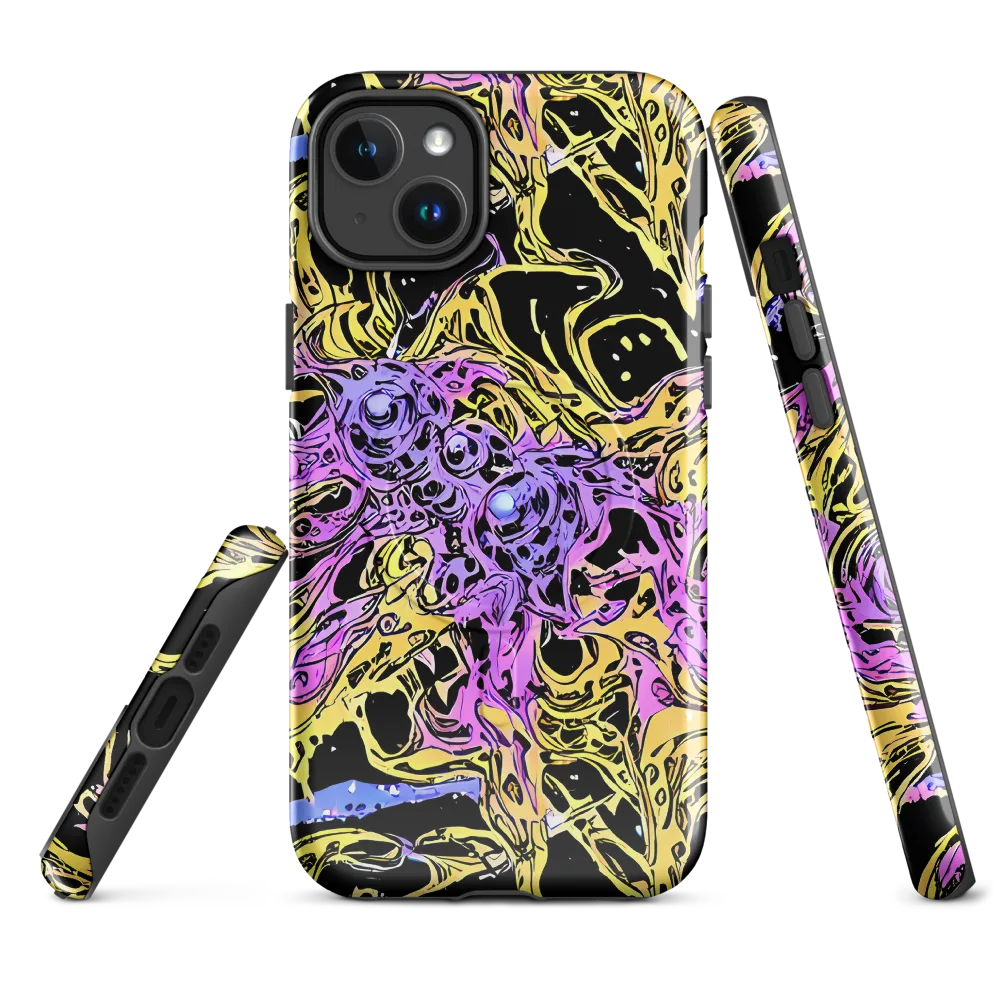 Black Orchid Riot on MagSafe Tough Case for iPhone® — Front