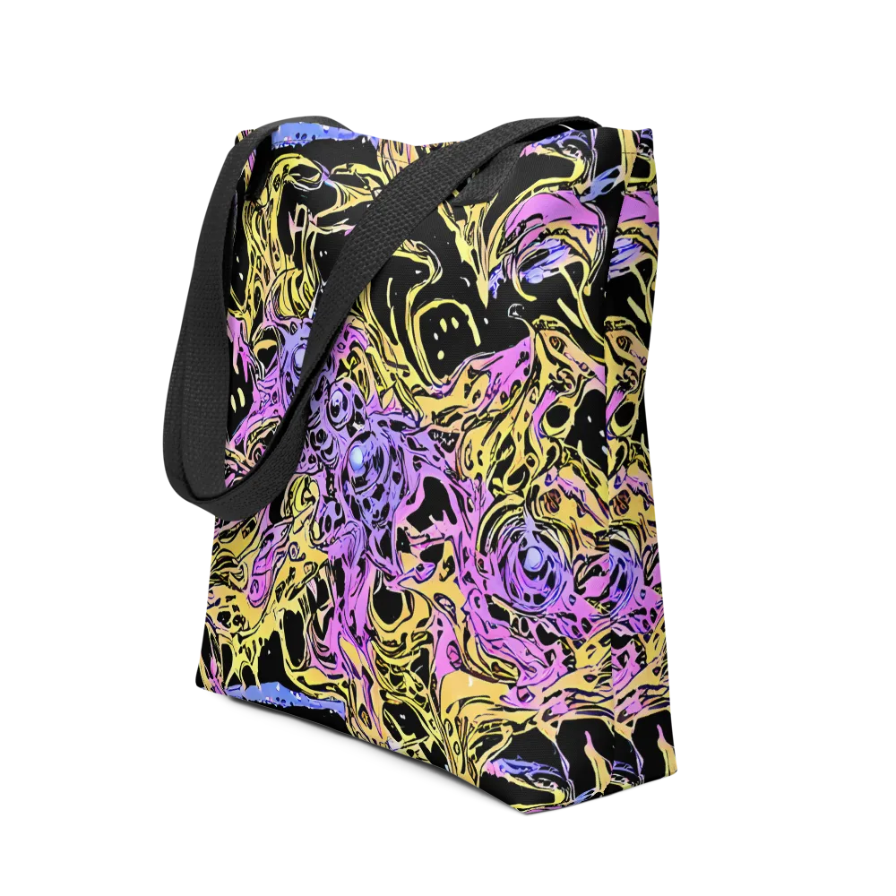 Black Orchid Riot on Tote Bag — Front