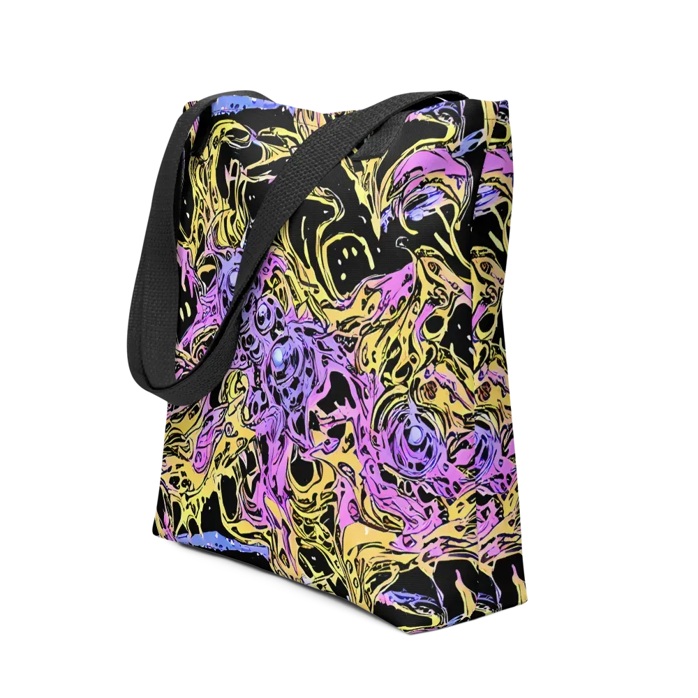 Black Orchid Riot on Tote Bag — Front