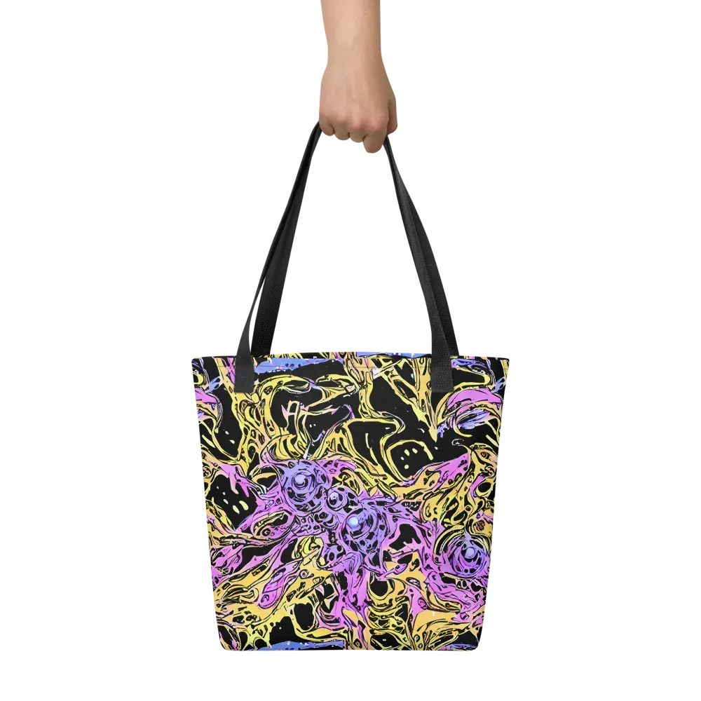 Black Orchid Riot on Tote Bag — Front