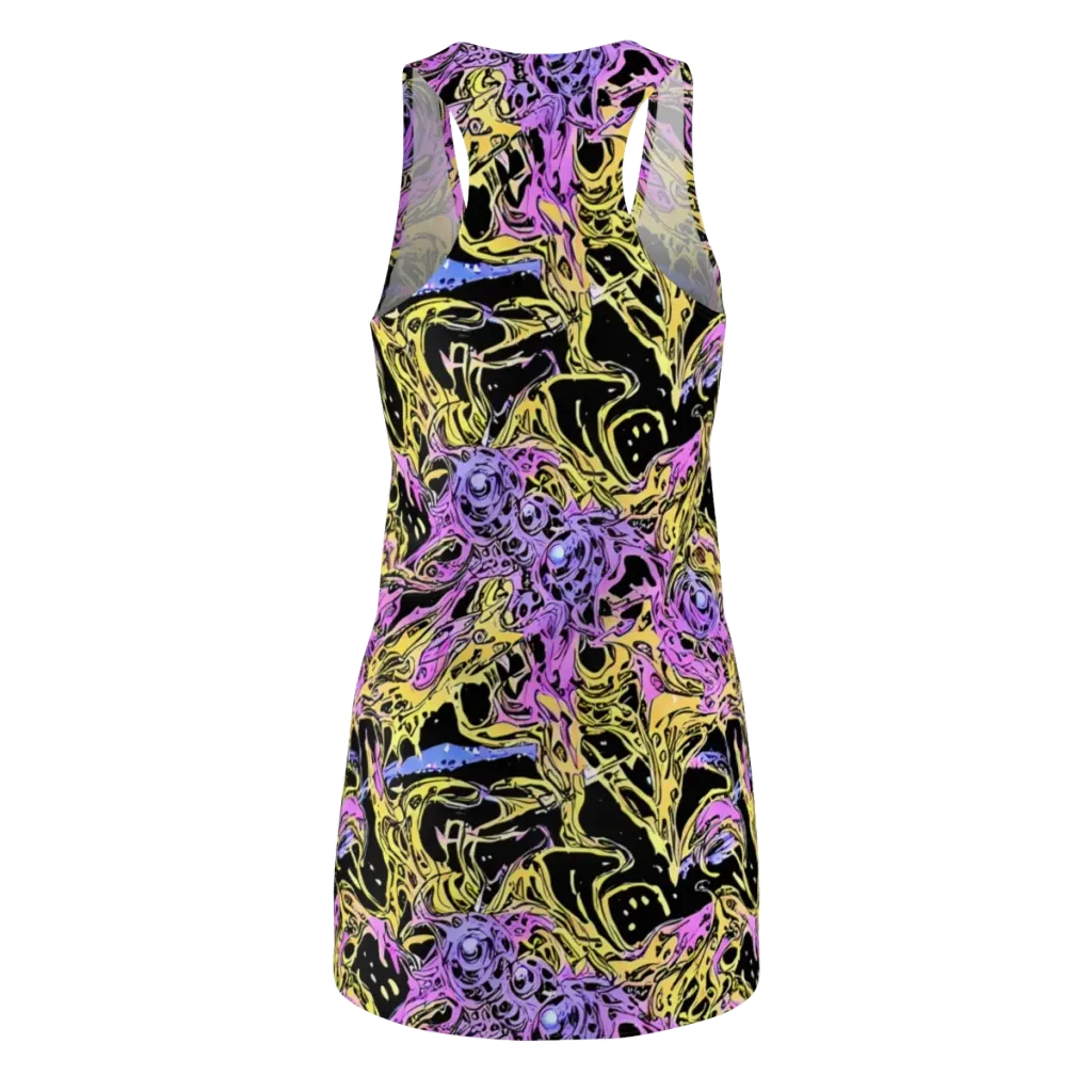 Black Orchid Riot on Racerback Dress — Back