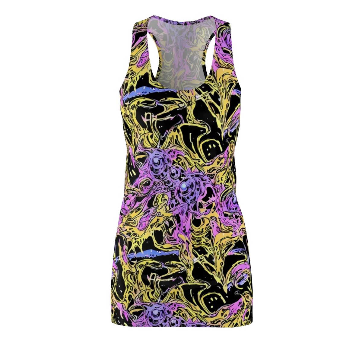 Black Orchid Riot on Racerback Dress — Front