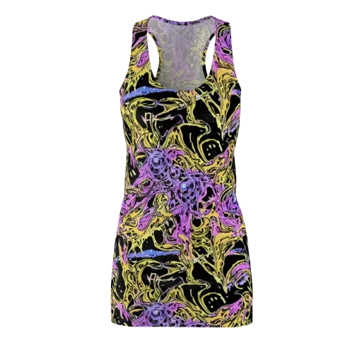 Black Orchid Riot on a Racerback Dress