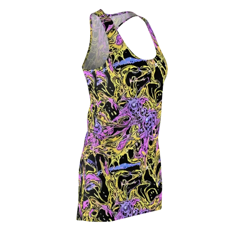 Black Orchid Riot on Racerback Dress — Front Side