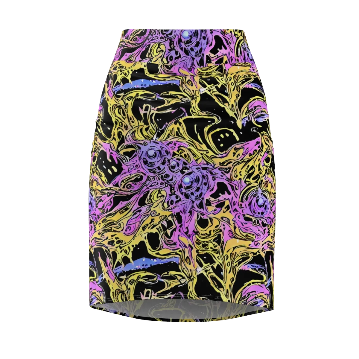 Black Orchid Riot on Pencil Skirt — Front