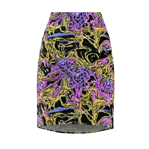 Black Orchid Riot on a Pencil Skirt