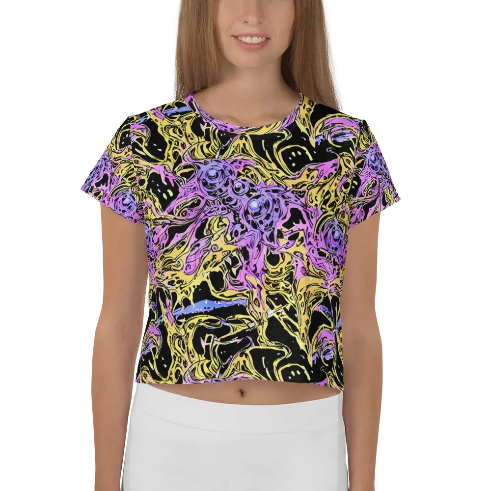 Black Orchid Riot on Crop Tee — Front