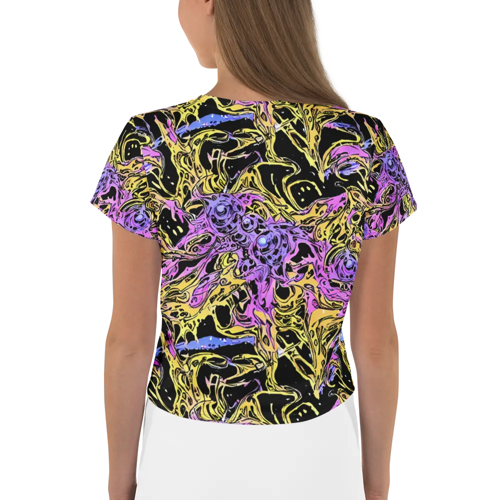 Black Orchid Riot on Crop Tee — Back