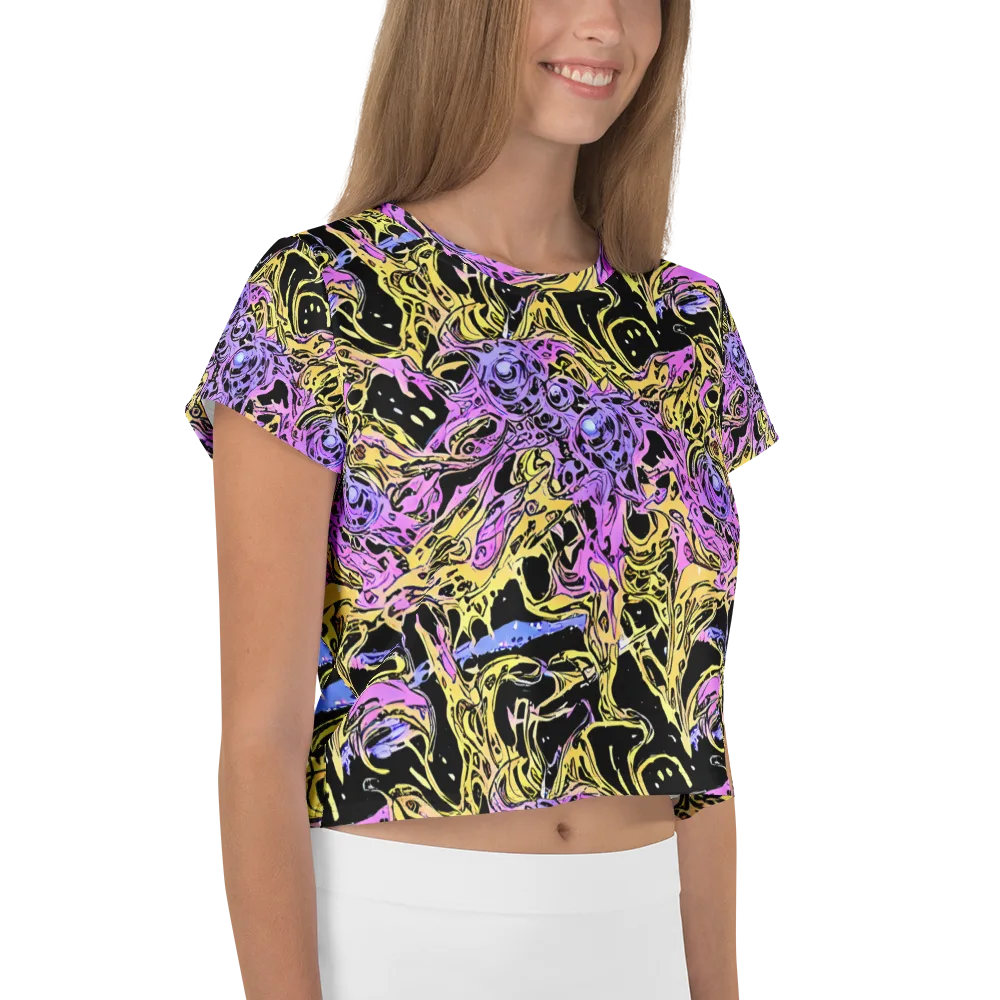 Black Orchid Riot on Crop Tee — Right