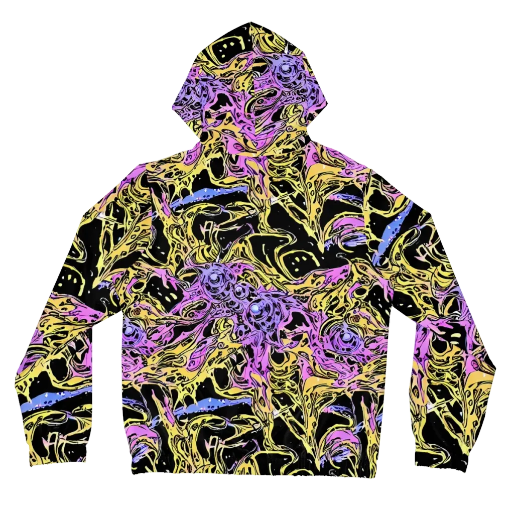 Black Orchid Riot on Women's Full-Zip Hoodie — Back