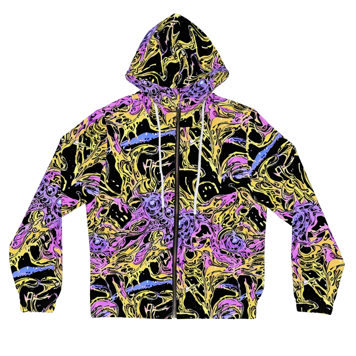 Black Orchid Riot on Women's Full-Zip Hoodie — Front
