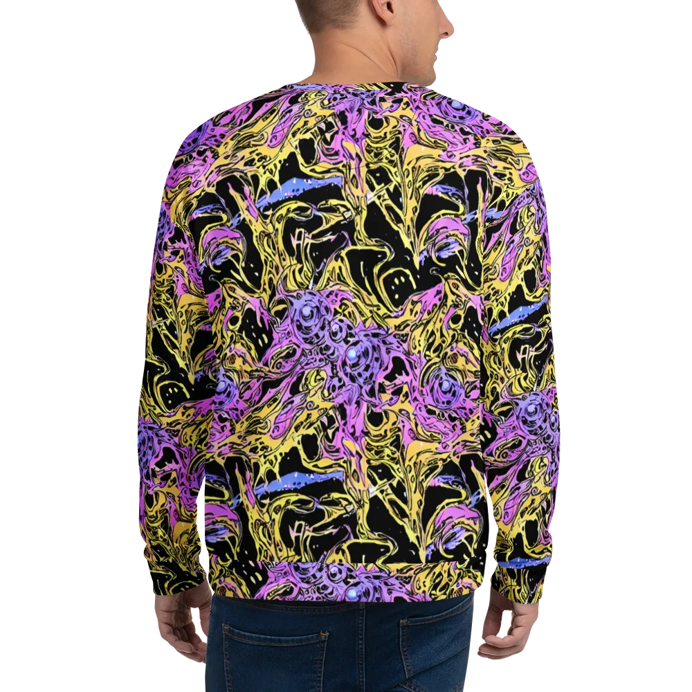 Black Orchid Riot on Sweatshirt — Back
