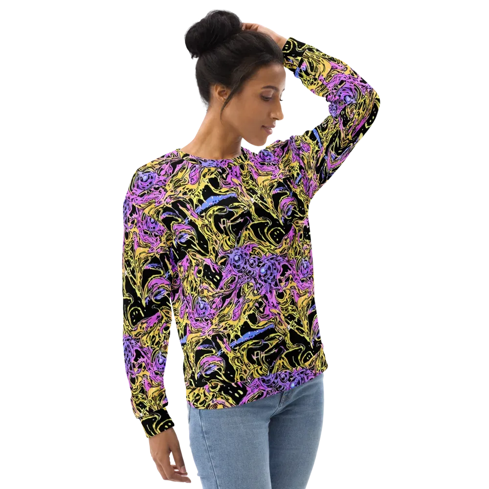 Black Orchid Riot on Sweatshirt — Right Front