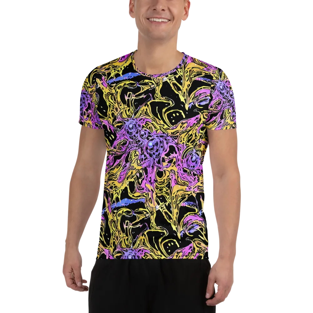 Black Orchid Riot on Men's Athletic T-Shirt — Front