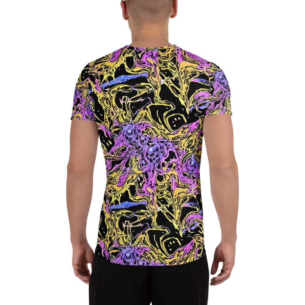 Black Orchid Riot on Men's Athletic T-Shirt — Back