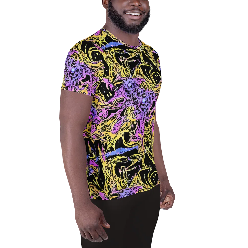 Black Orchid Riot on Men's Athletic T-Shirt — Right