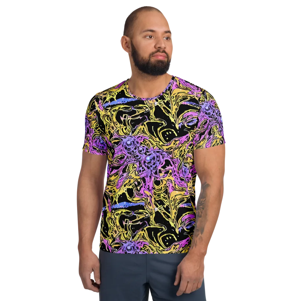 Black Orchid Riot on Men's Athletic T-Shirt — Front