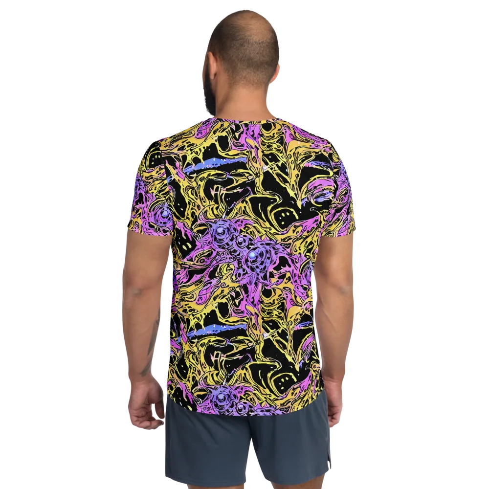 Black Orchid Riot on Men's Athletic T-Shirt — Back