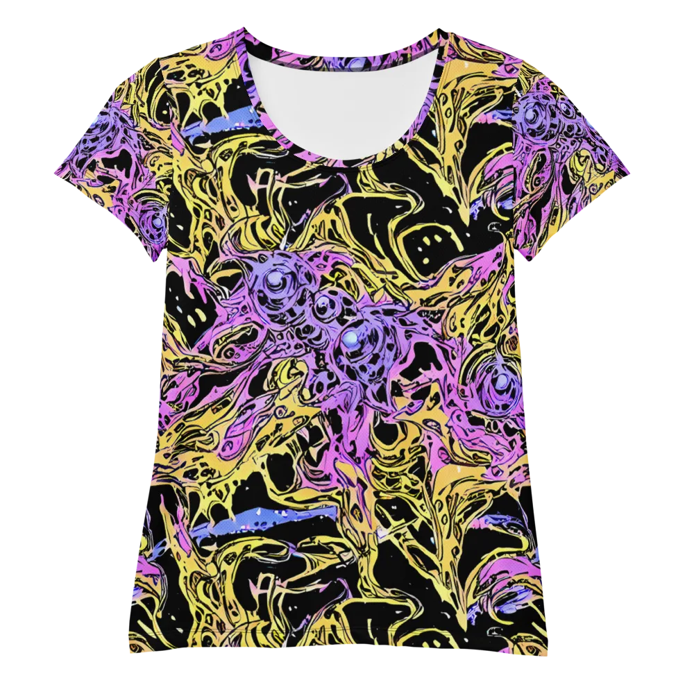 Black Orchid Riot on Women's Athletic T-Shirt — Front