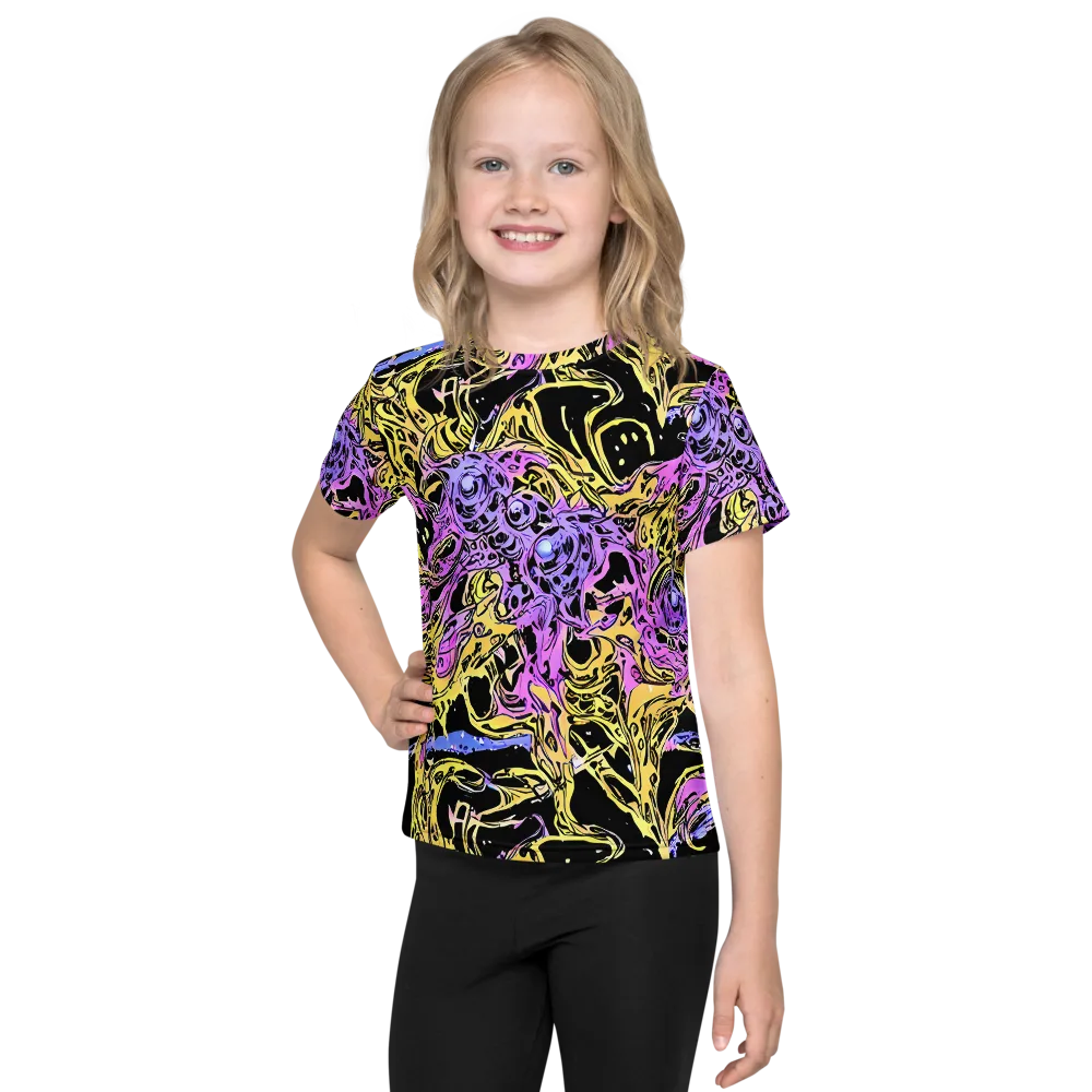 Black Orchid Riot on Kids Crew Neck T-Shirt — Front