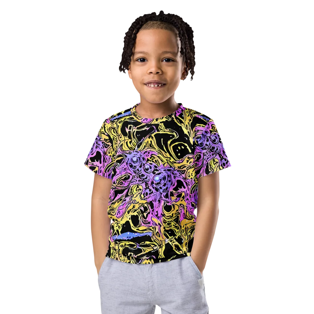 Black Orchid Riot on Kids Crew Neck T-Shirt — Front