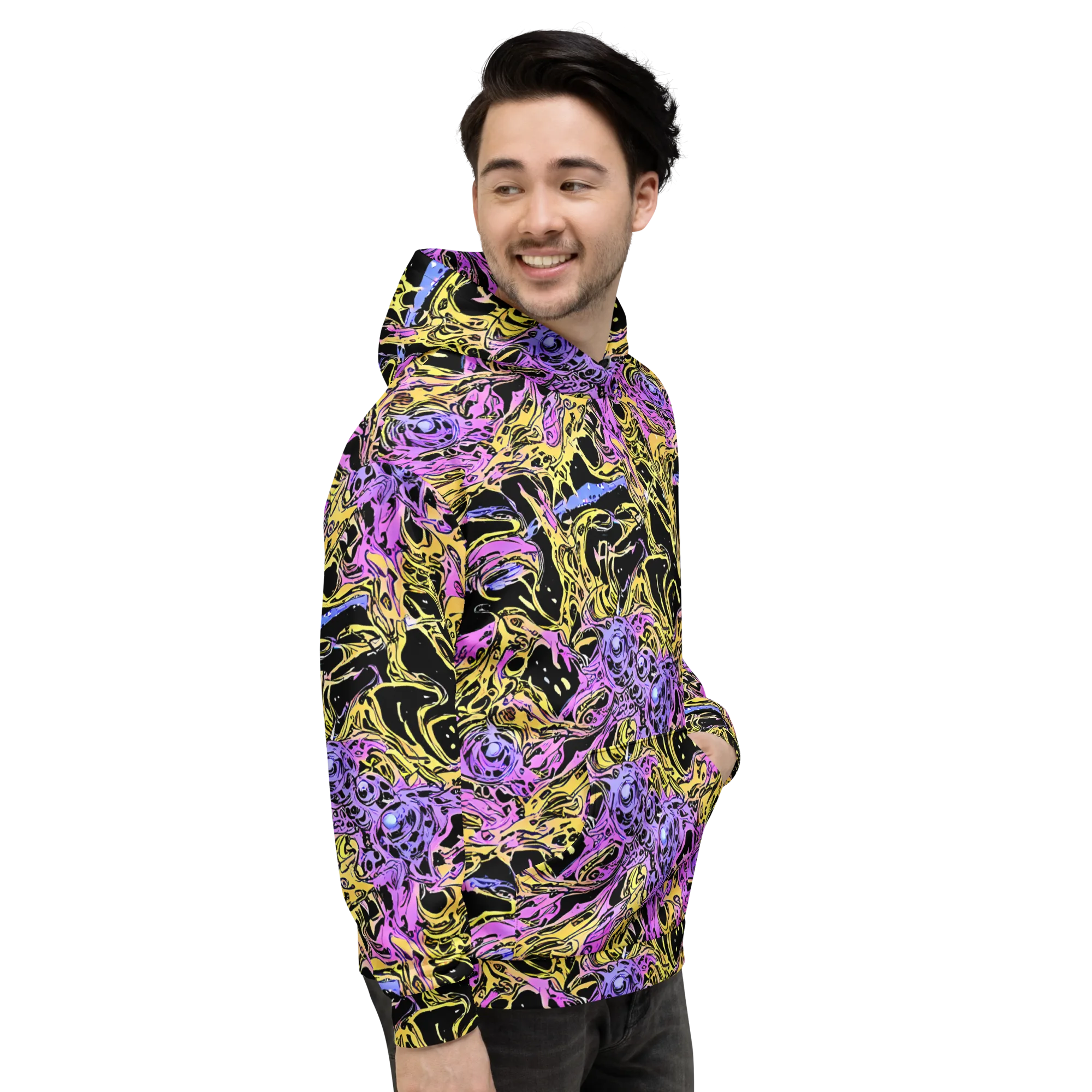 Black Orchid Riot on Hoodie — Right